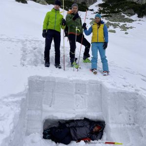 Použitie lavínovej sondy - lavínový kurz